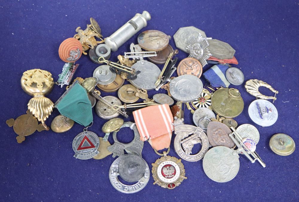 A collection of military badges